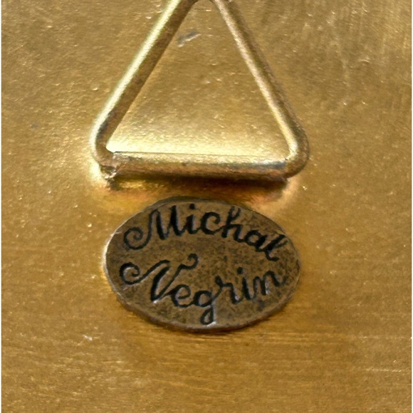 Michal Negrin Hamsa Wall Art featuring a decoupage Victorian style & bejewelled. - Picture 4 of 4